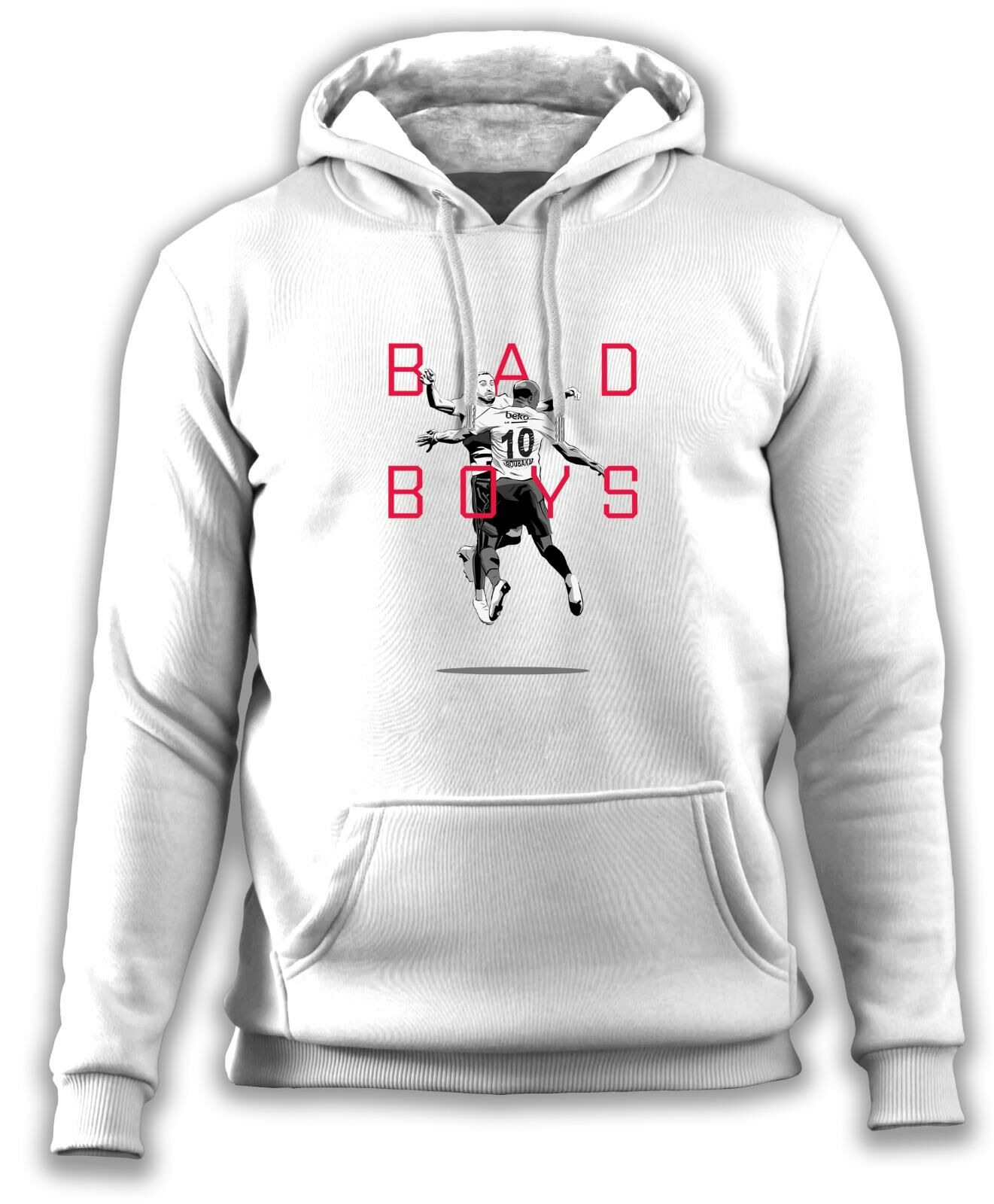 Cenk Tosun & Aboubakar 'Bad Boys' Kapüşonlu Sweatshirt Beyaz - XXL