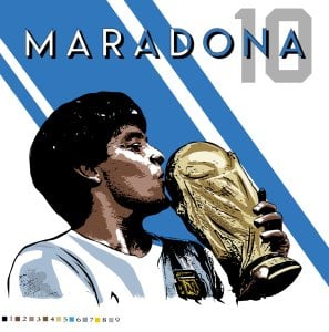 Maradona - Numaralarla Boyama Seti