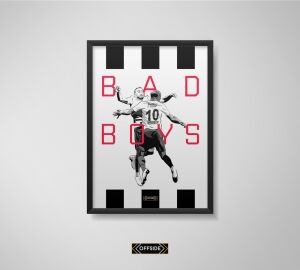 Cenk Tosun & Aboubakar 'Bad Boys' Poster Siyah Çerçeve