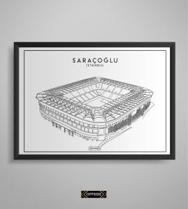 Şükrü Saraçoğlu Stad Çizim Posteri