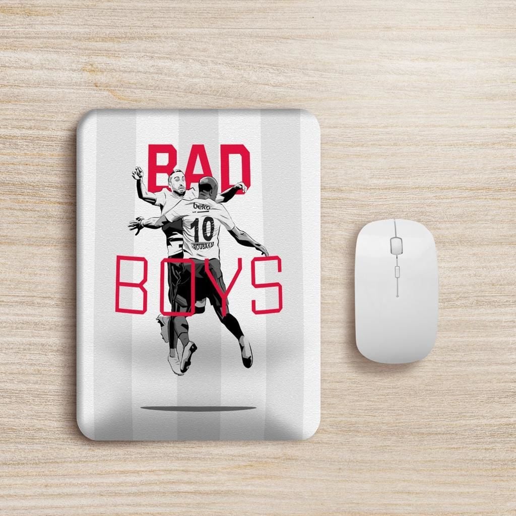Cenk Tosun & Aboubakar 'Bad Boys' Baskılı Mouse Pad Beyaz