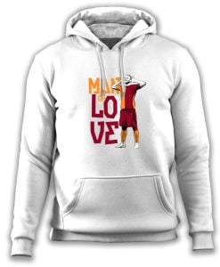 Mauro Icardi (Sarı Saçlı Çizim) Kapüşonlu Sweatshirt Beyaz - S