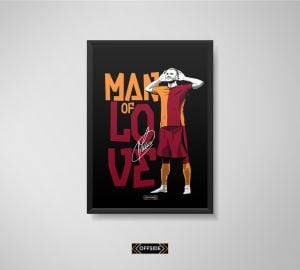 Mauro Icardi (Sarı Saçlı Çizim) Siyah Poster Siyah Çerçeve