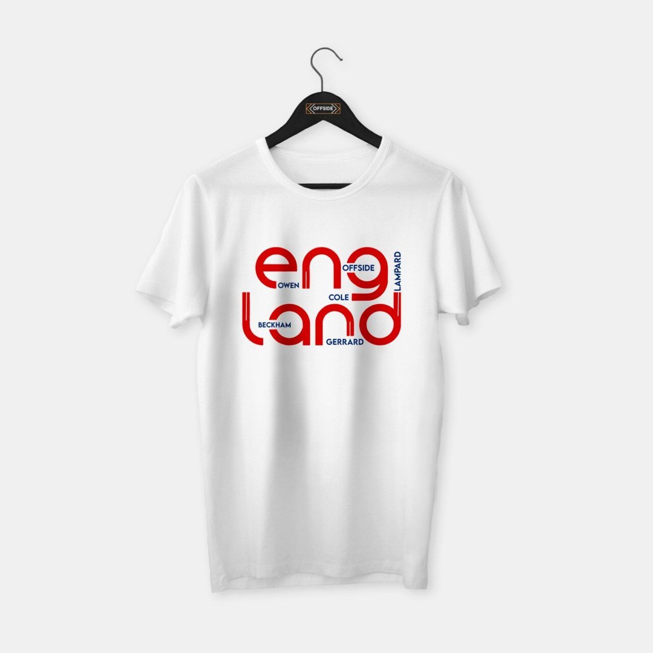 England (İngiltere) II T-shirt Beyaz (Kırmızı Baskı) - XL