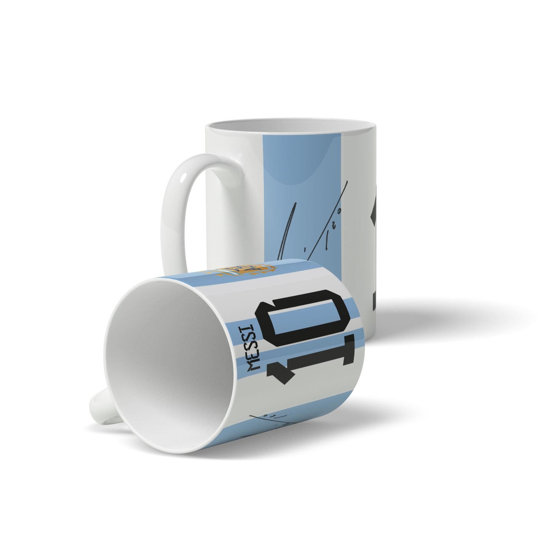 Lionel Messi İmzalı Arjantin Milli Takımı Baskılı Kupa Bardak