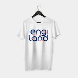 England (İngiltere) II T-shirt Beyaz (Lacivert Baskı) - XXL