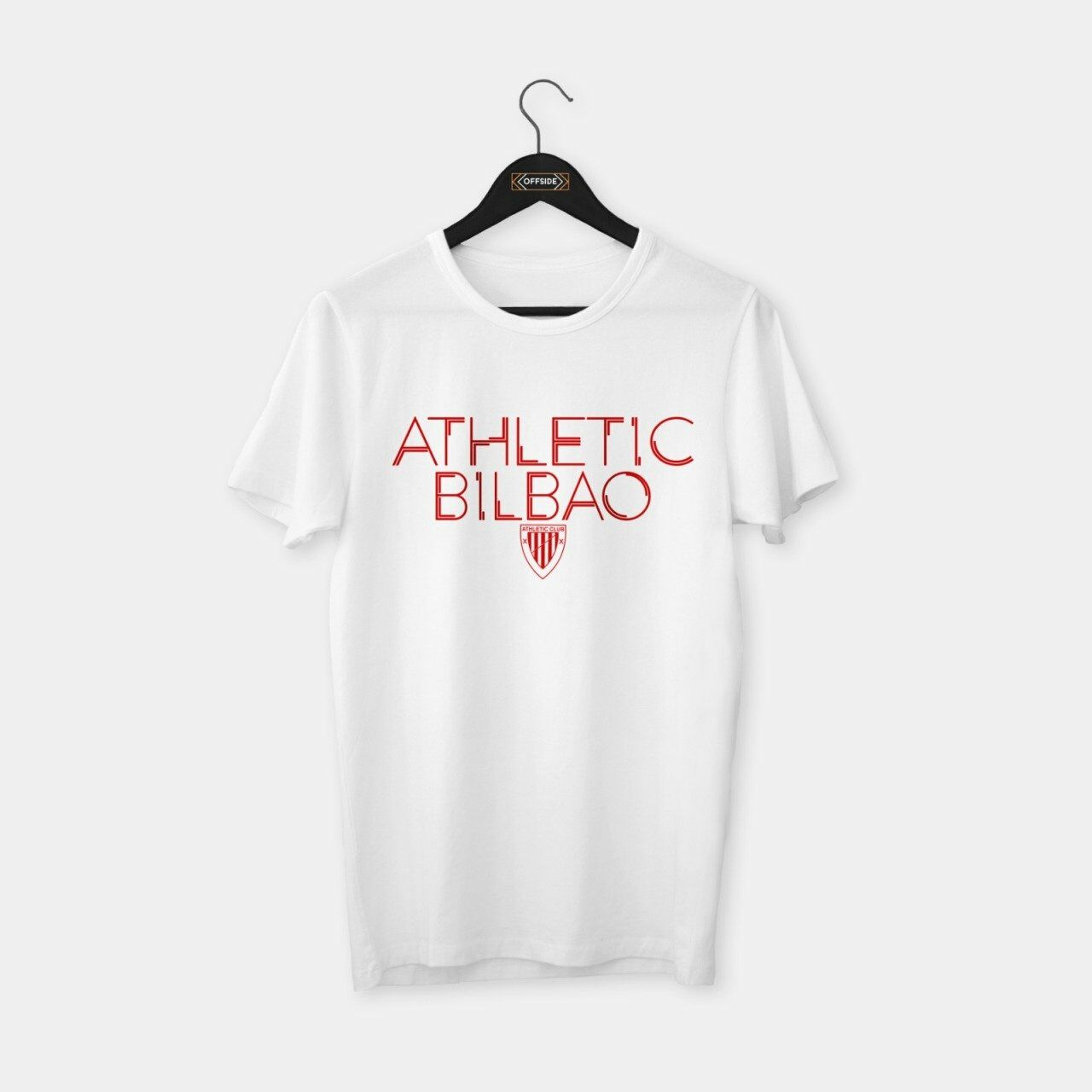 Athletic Bilbao T-shirt Beyaz (Kırmızı Baskı) - M