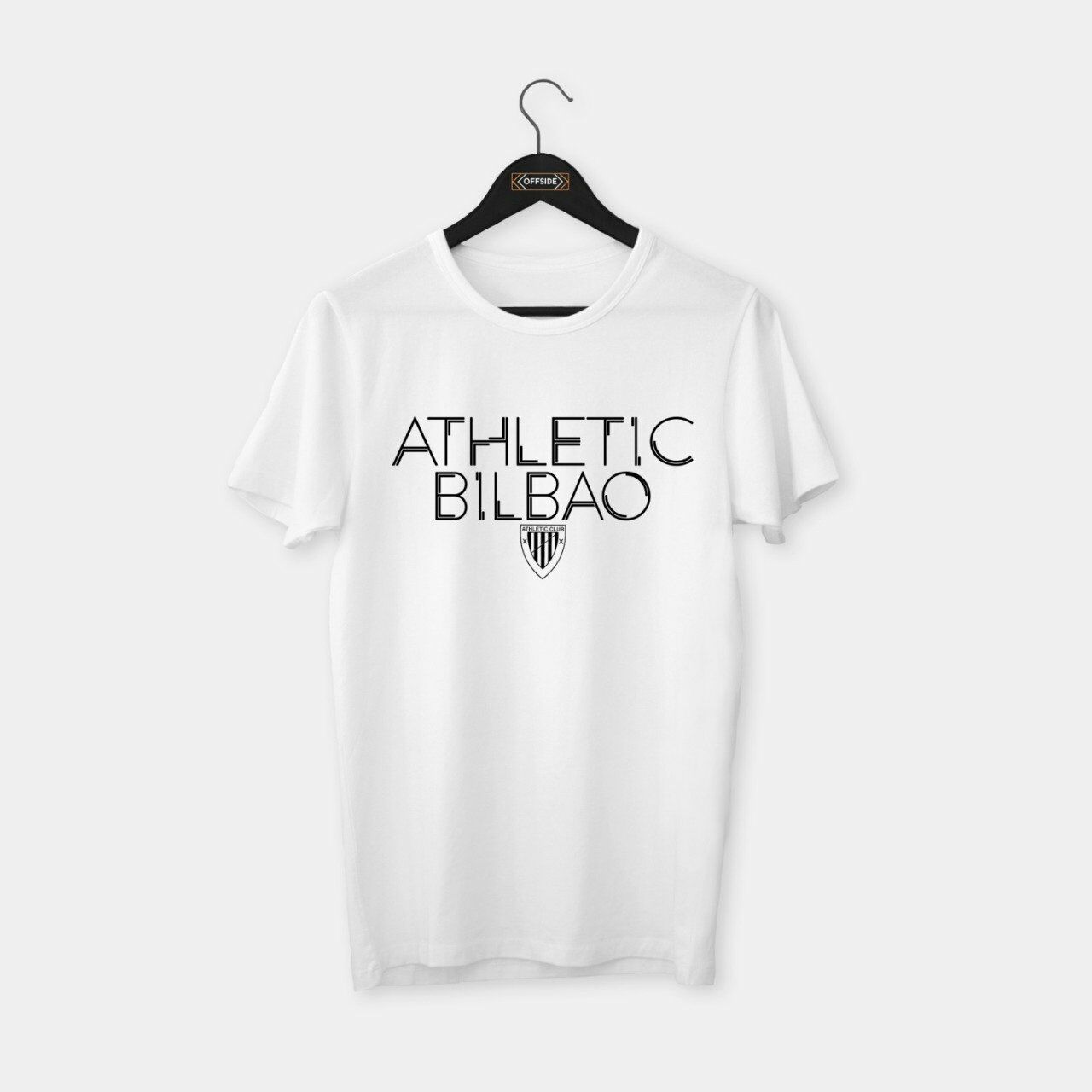 Athletic Bilbao T-shirt Beyaz (Siyah Baskı) - L
