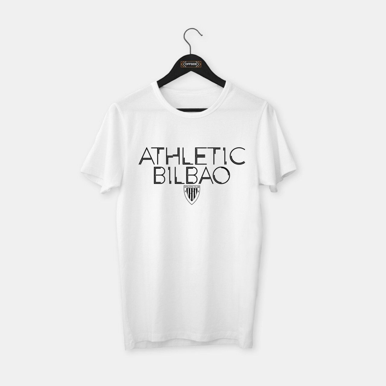 Athletic Bilbao T-shirt Beyaz (Siyah Baskı) - M