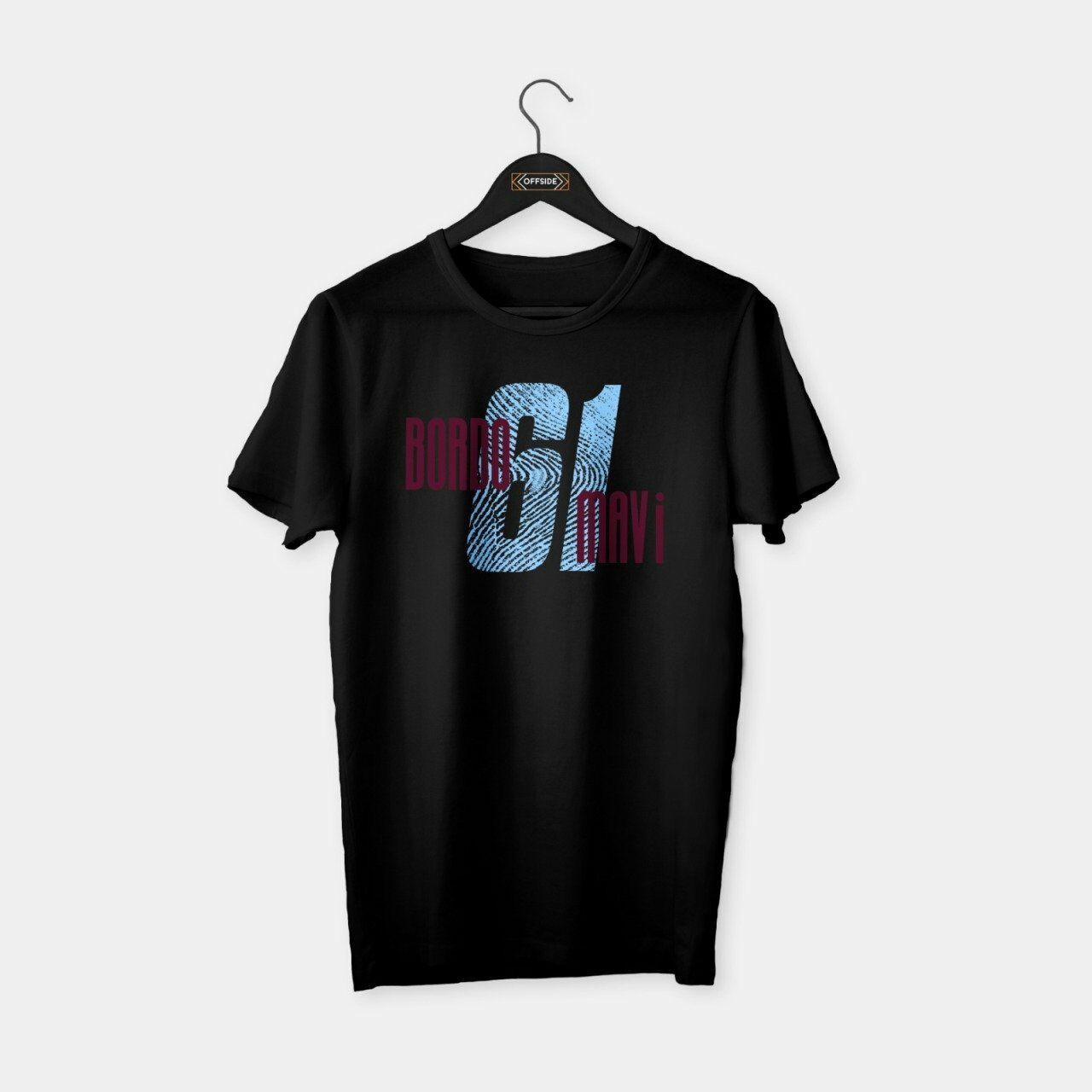 Bordo Mavi 1961 T-shirt Siyah - XXL