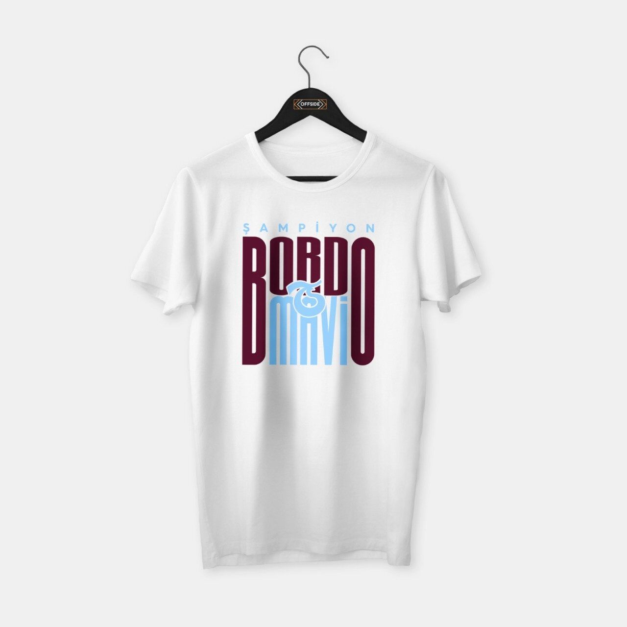 Şampiyon - Bordo Mavi T-shirt Beyaz - S