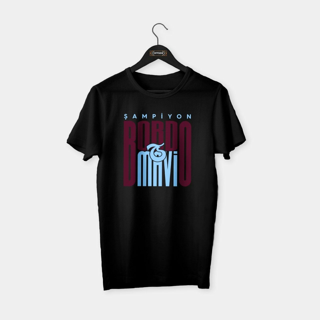Şampiyon - Bordo Mavi T-shirt Siyah - S