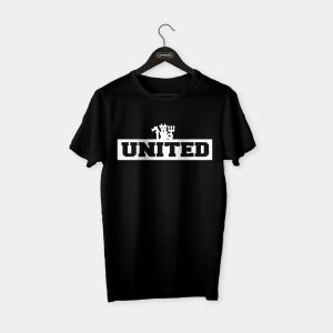 Manchester United - Manchester 'United' T-shirt Siyah (Beyaz Baskı) - M