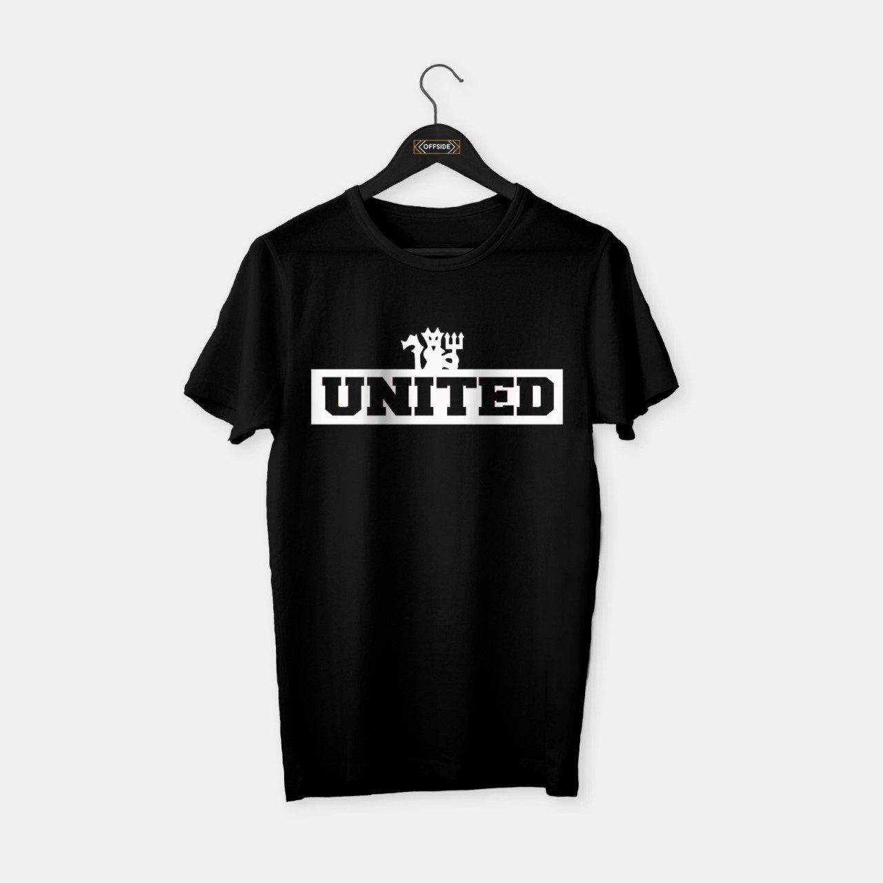 Manchester United - Manchester 'United' T-shirt Siyah (Beyaz Baskı) - XXL