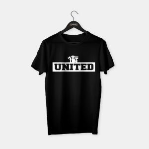 Manchester United - Manchester 'United' T-shirt Siyah (Beyaz Baskı) - XXL