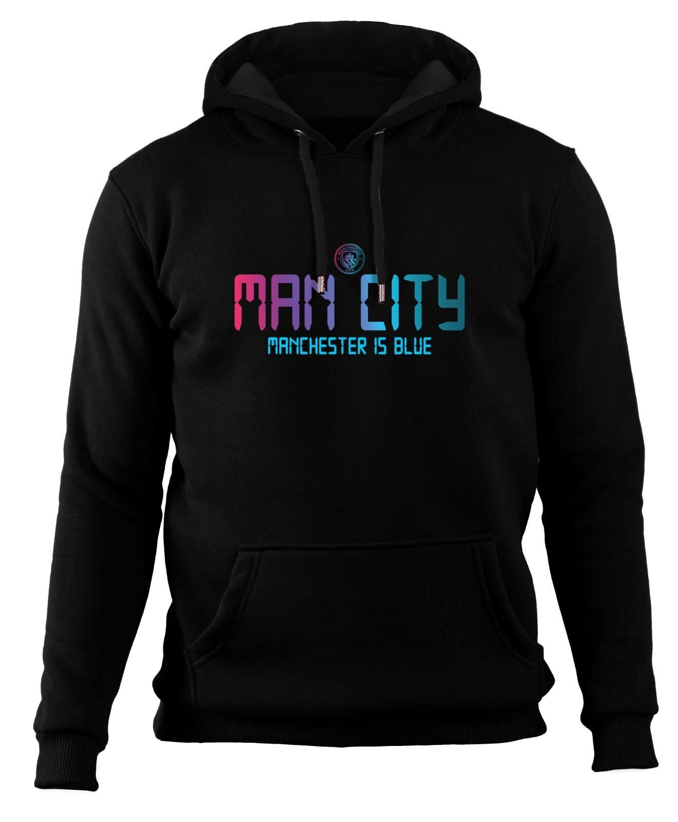 Manchester City - Gradient Kapüşonlu Sweatshirt Siyah - S