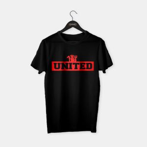 Manchester United - Manchester 'United' T-shirt Siyah (Kırmızı Baskı) - XXL