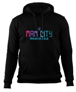 Manchester City - Gradient Kapüşonlu Sweatshirt Siyah - L