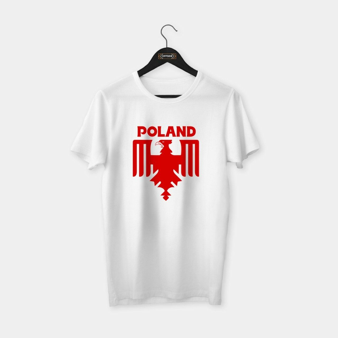 Poland (Polonya) T-shirt Beyaz (Kırmızı Baskı) - M