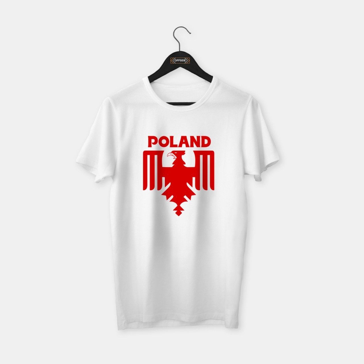 Poland (Polonya) T-shirt Beyaz (Kırmızı Baskı) - XXL