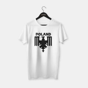 Poland (Polonya) T-shirt Beyaz (Siyah Baskı) - S