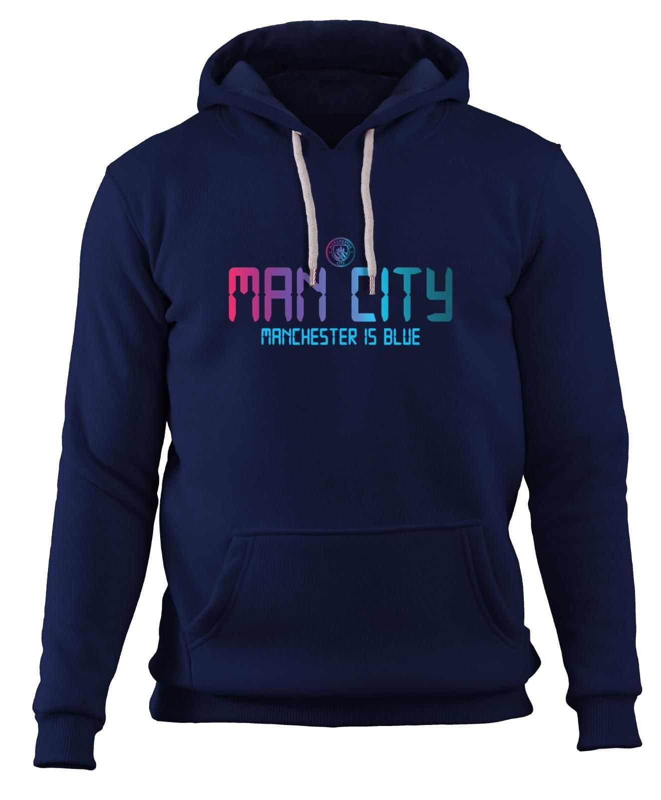Manchester City - Gradient Kapüşonlu Sweatshirt Lacivert - M