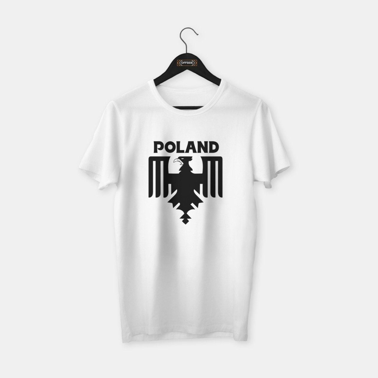Poland (Polonya) T-shirt Beyaz (Siyah Baskı) - XXL