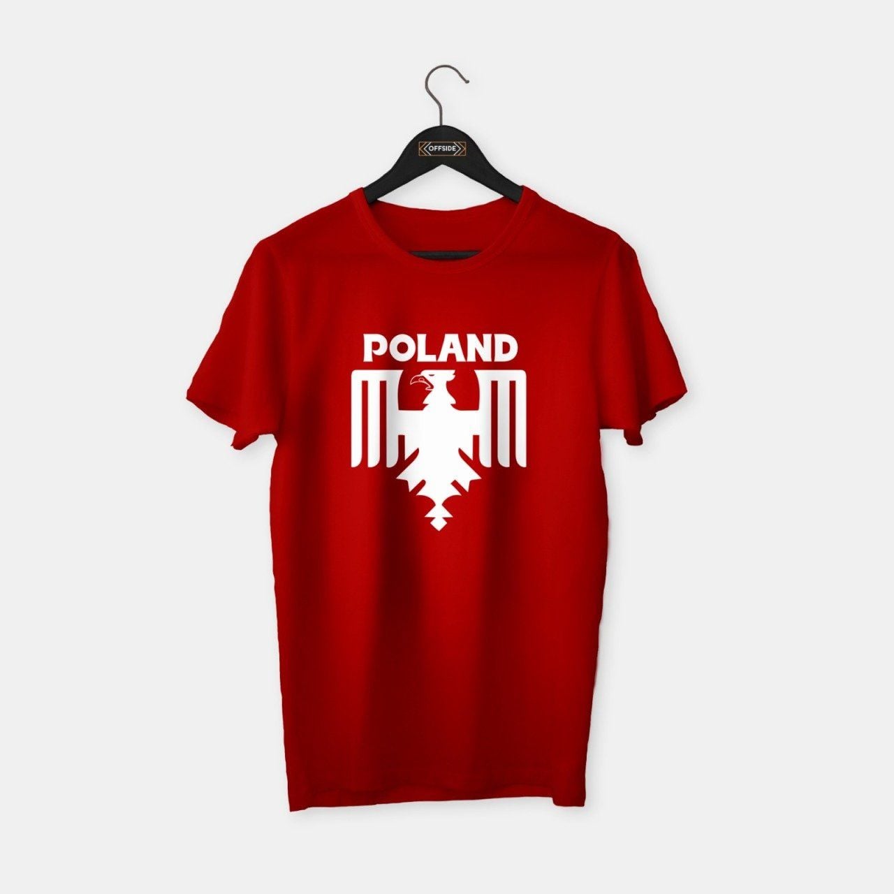 Poland (Polonya) T-shirt Kırmızı (Beyaz Baskı) - M