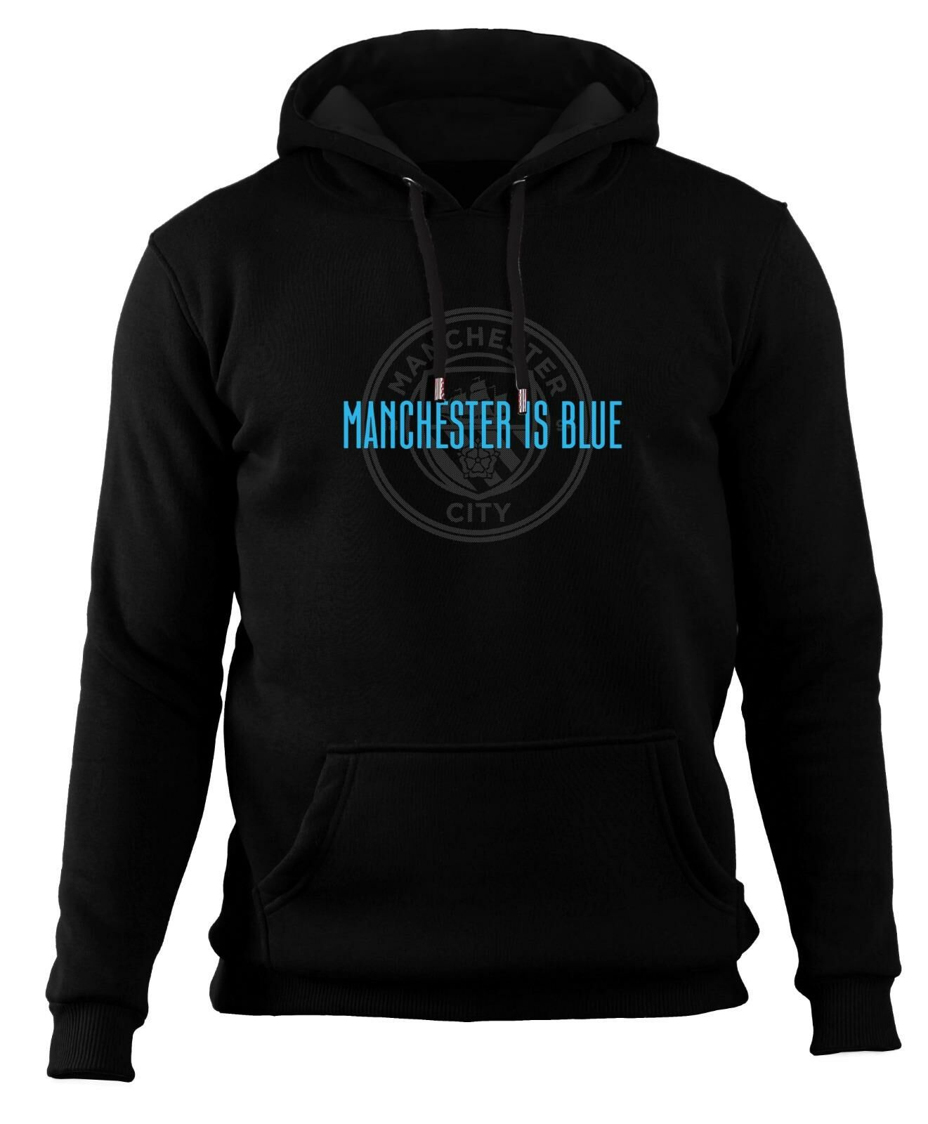 Manchester City - Manchester is Blue II Kapüşonlu Sweatshirt Siyah - XXL