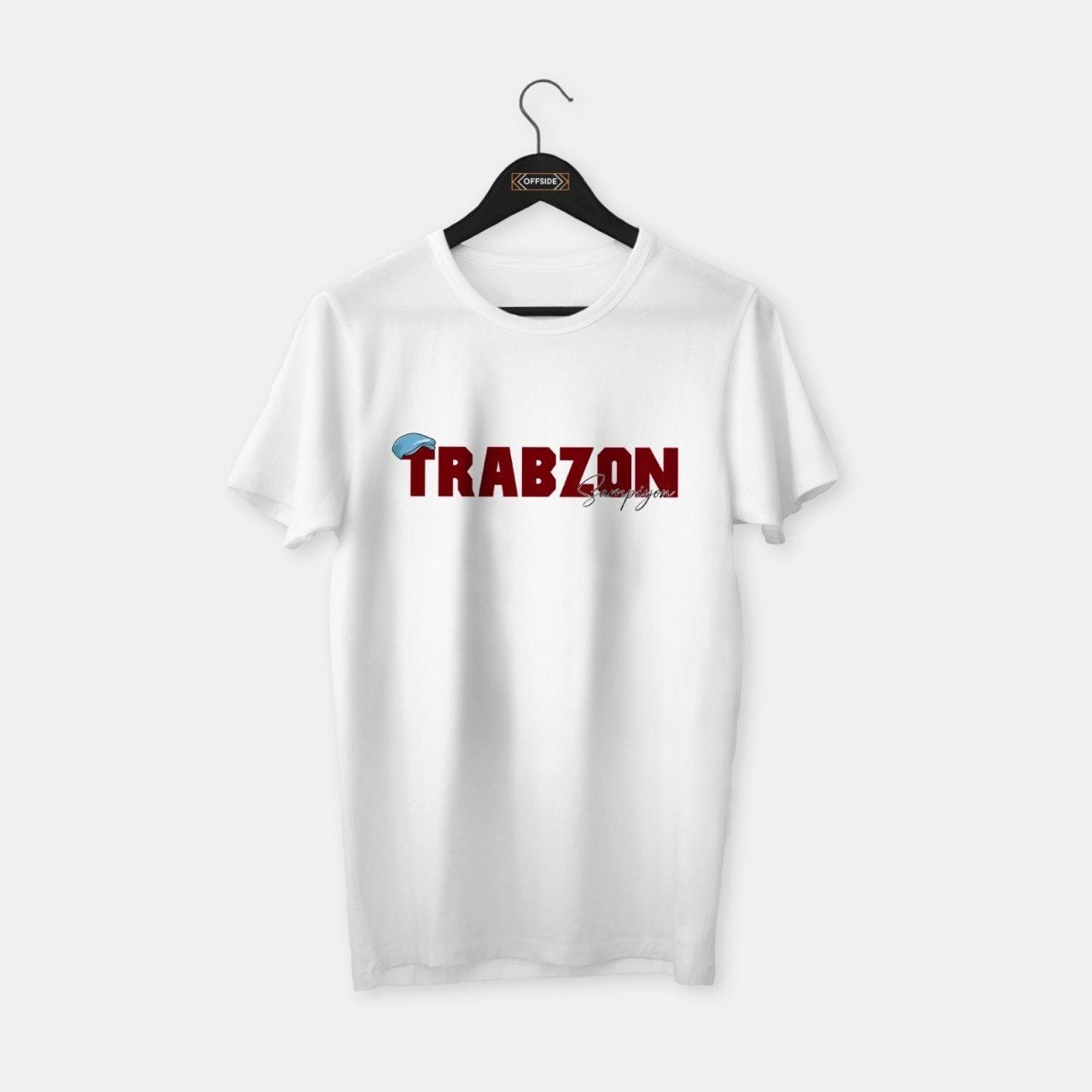 Trabzon Şampiyon 'Kasket' T-shirt Beyaz - XXL