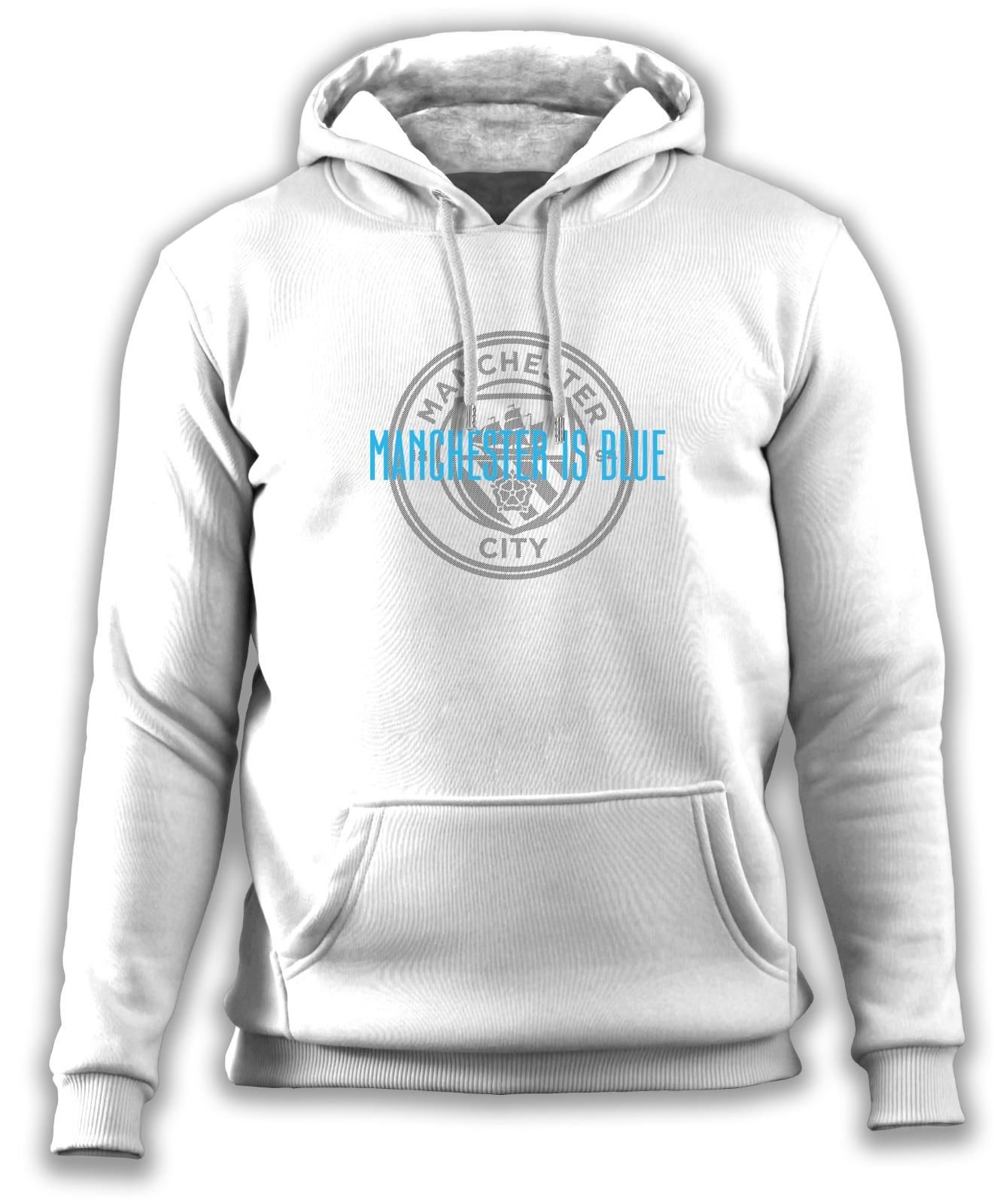 Manchester City - Manchester is Blue II Kapüşonlu Sweatshirt Beyaz - XXL