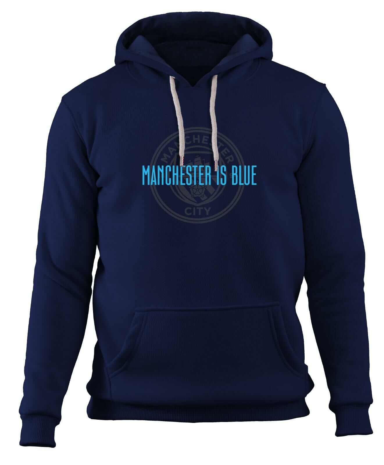 Manchester City - Manchester is Blue II Kapüşonlu Sweatshirt Lacivert - S