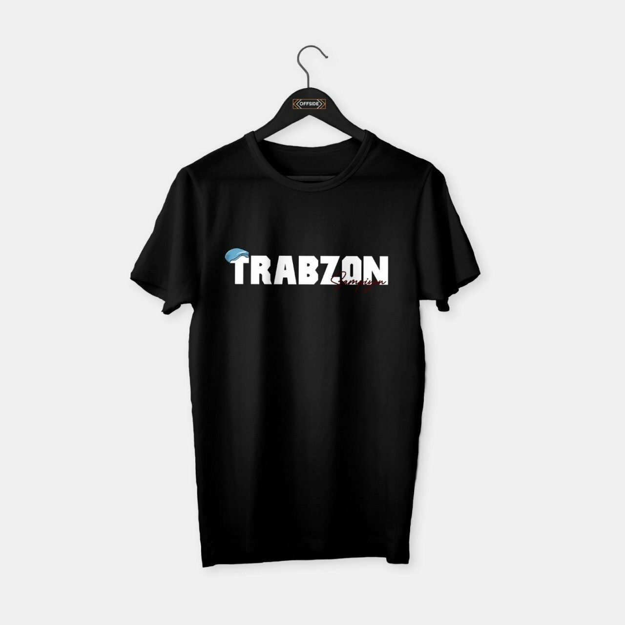 Trabzon Şampiyon 'Kasket' T-shirt Siyah - L