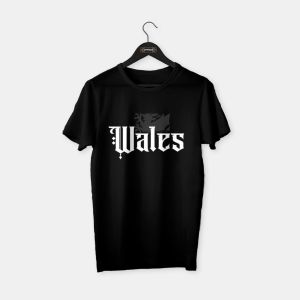 Wales (Galler) T-shirt Siyah - L