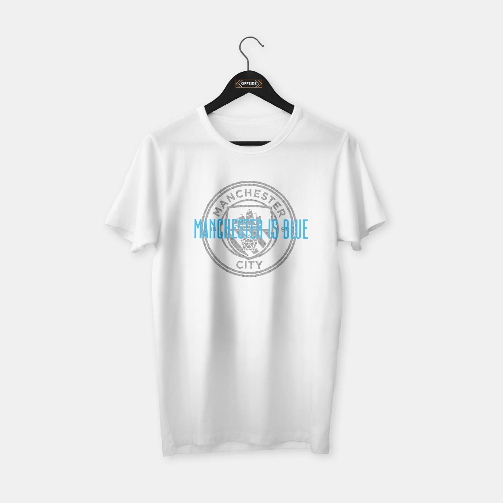 Manchester City - Manchester is Blue II T-shirt Beyaz - S