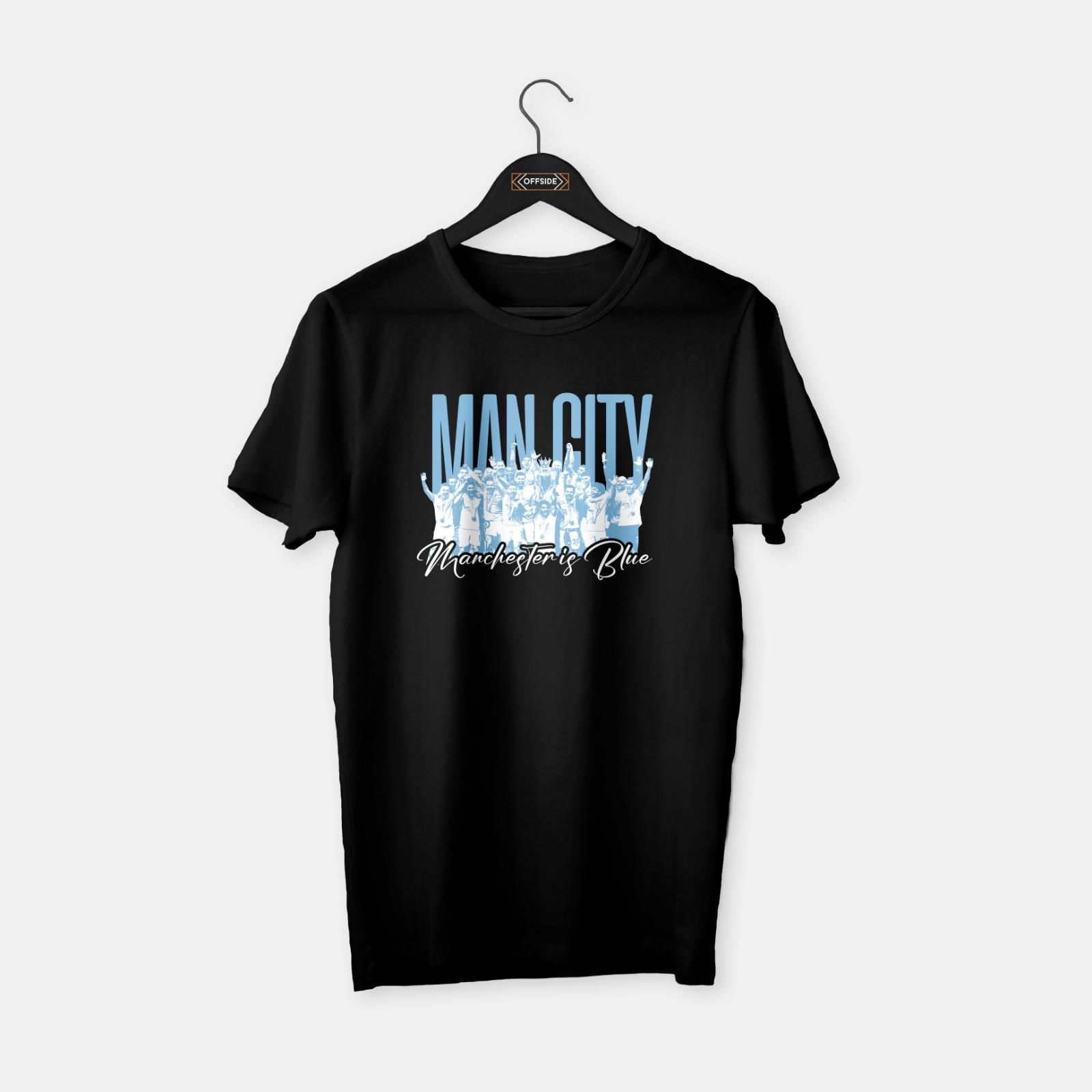 Manchester City - Manchester is Blue - Celebration T-shirt Siyah - M