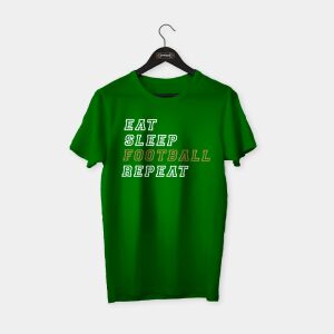 Eat, Sleep, Football T-shirt Yeşil - XXL