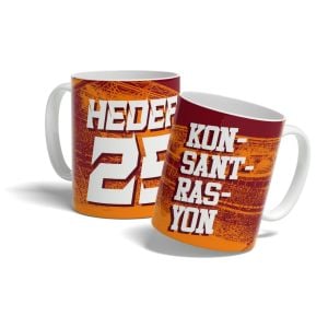 Sarı Kırmızı Hedef 25 Tasarımlı KONSANTRASYON Baskılı Kupa Bardak