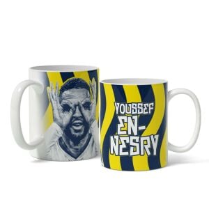 Youssef En-Nesyri Sarı Lacivert Tasarım Baskılı Kupa Bardak