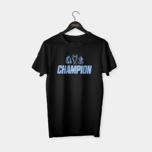 Manchester City 'Treble' Champion T-shirt Siyah - XXL