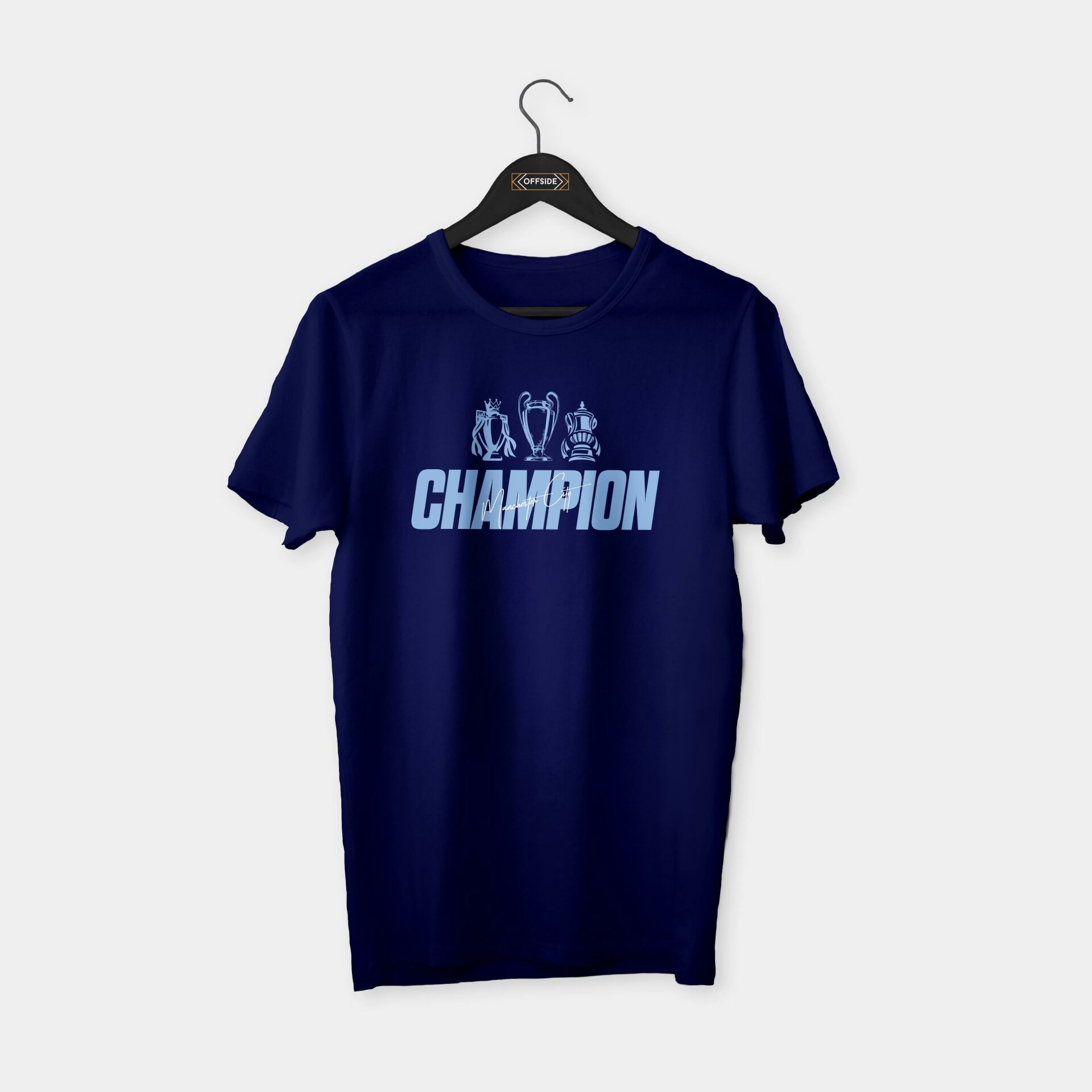 Manchester City 'Treble' Champion T-shirt Lacivert - XL