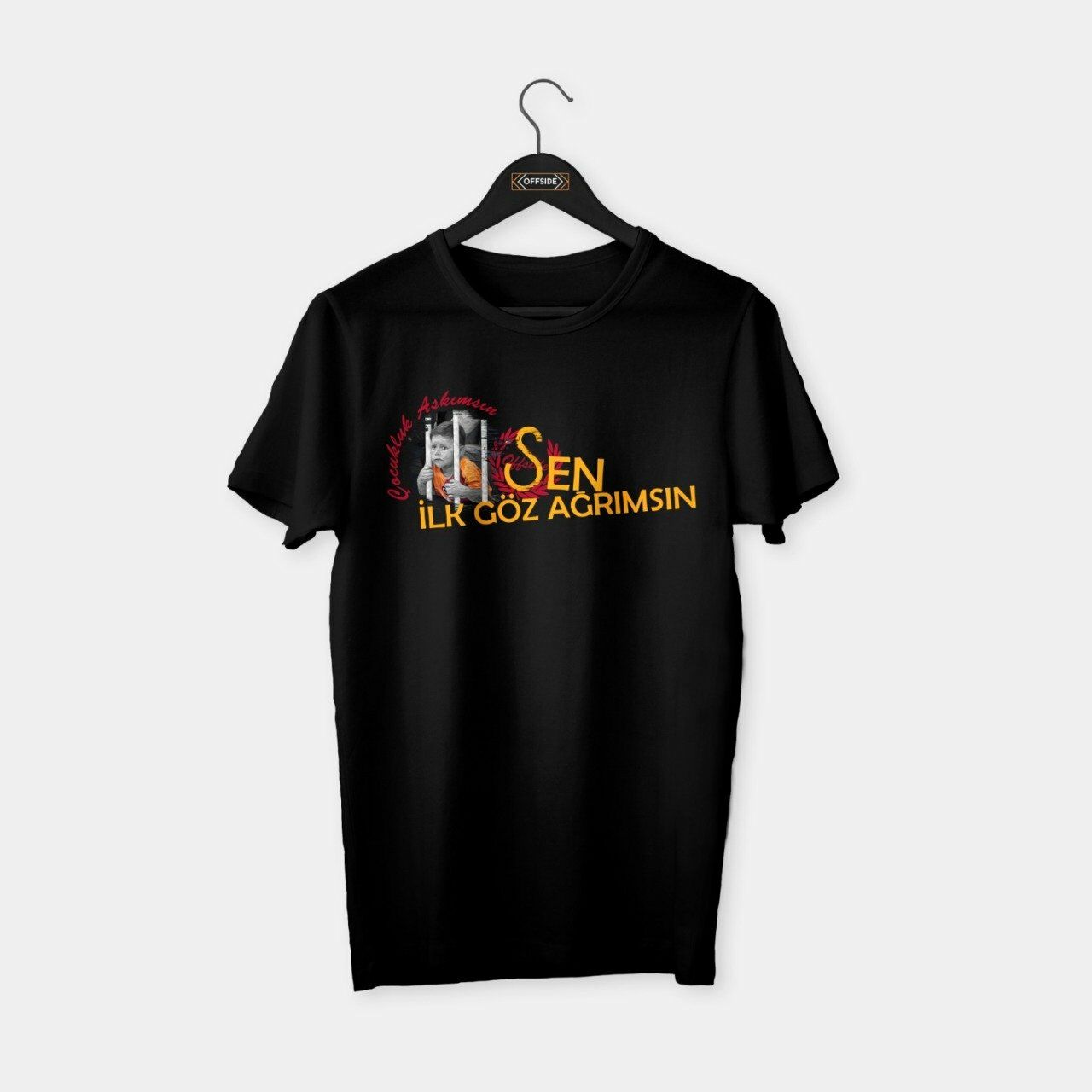 Çocukluk Aşkımsın T-shirt Siyah - XXL