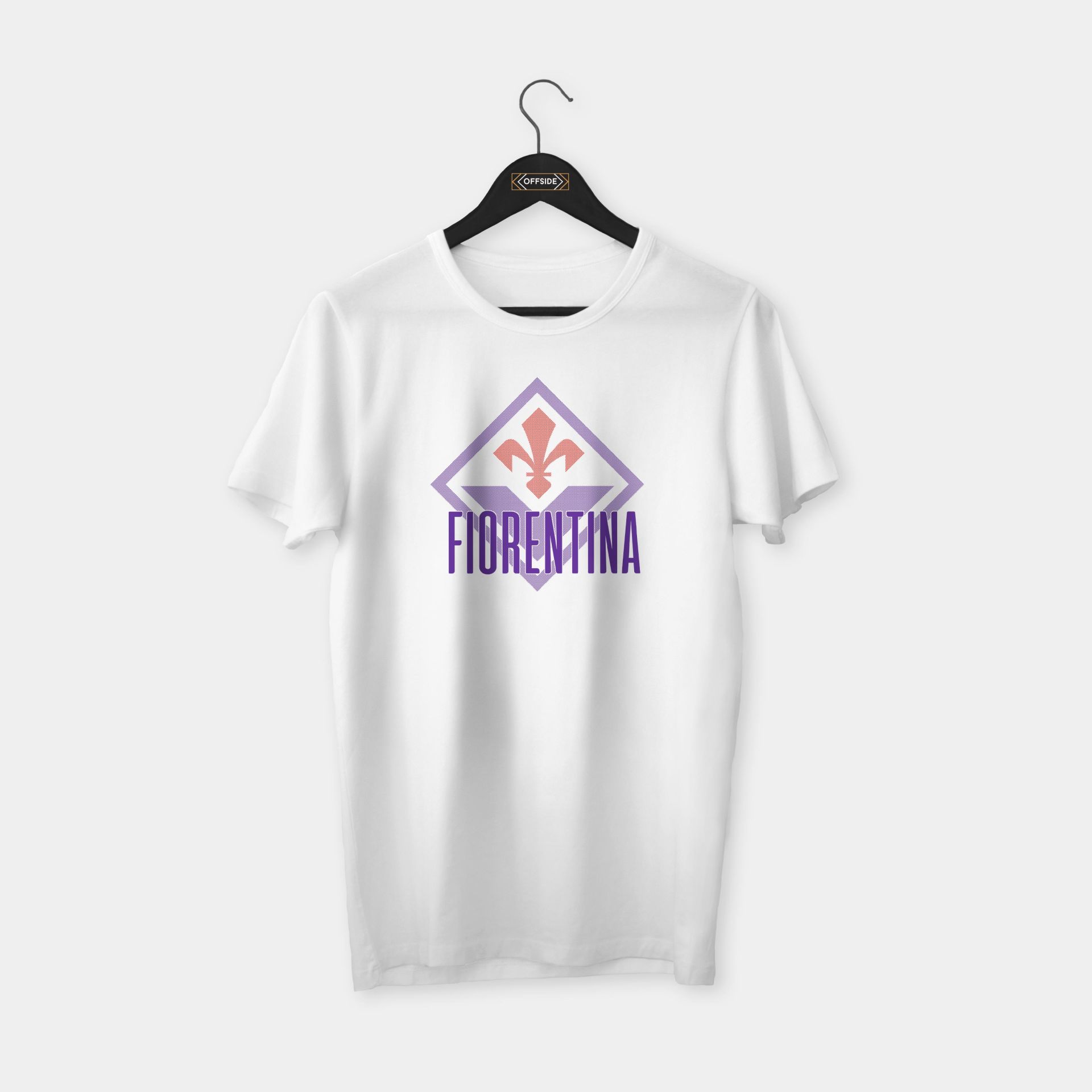 Fiorentina 'Mor Menekşe' T-shirt Beyaz - L