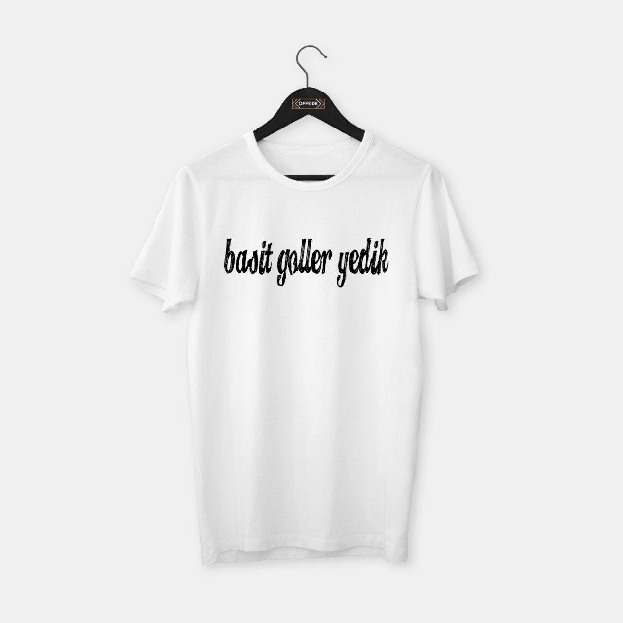 Basit Goller Yedik T-shirt Beyaz - S