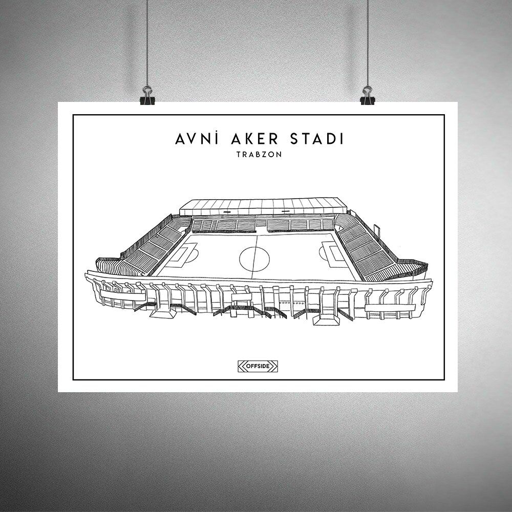Avni Aker Stad Çizim Posteri Çerçevesiz