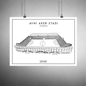 Avni Aker Stad Çizim Posteri Çerçevesiz