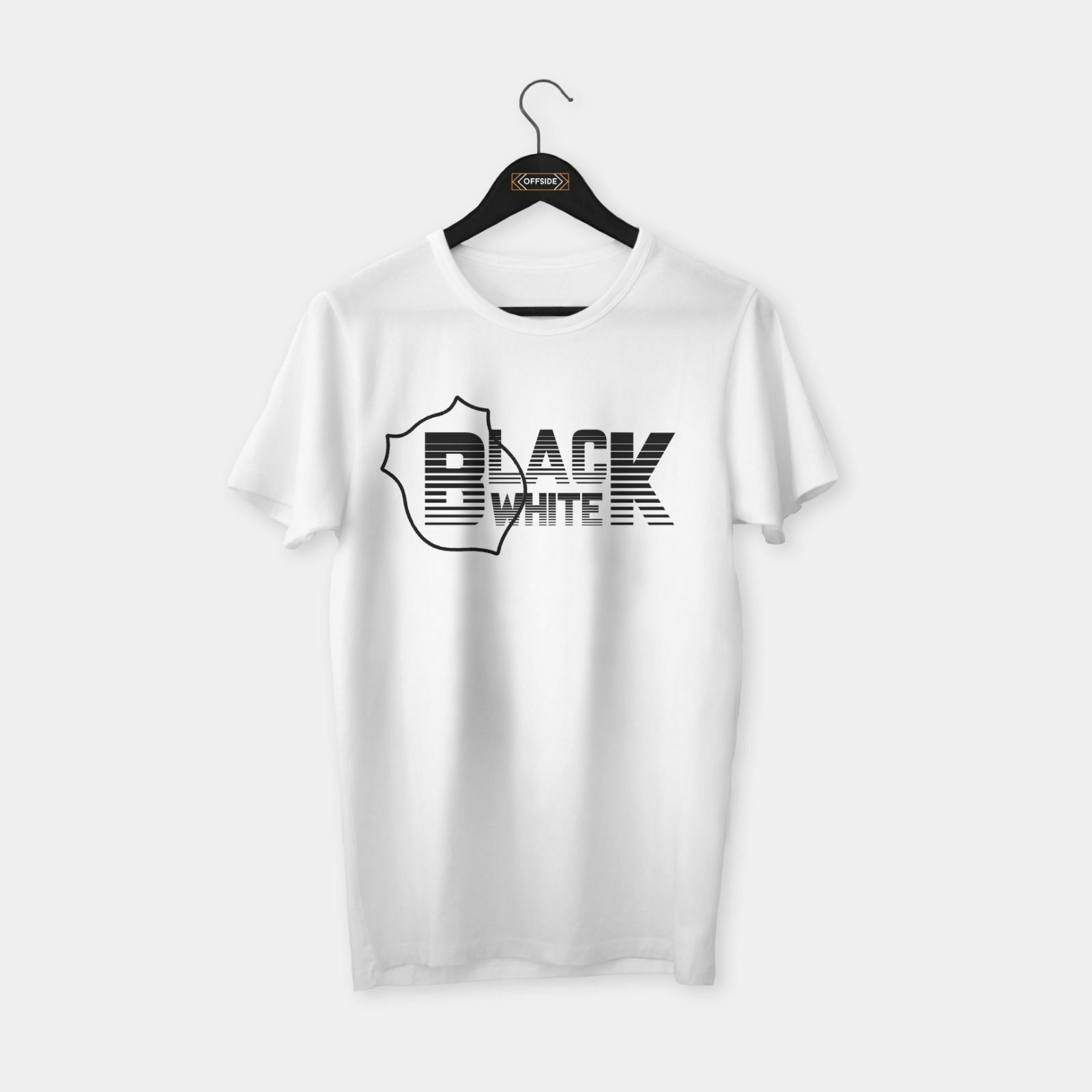 Black White T-shirt Beyaz - L