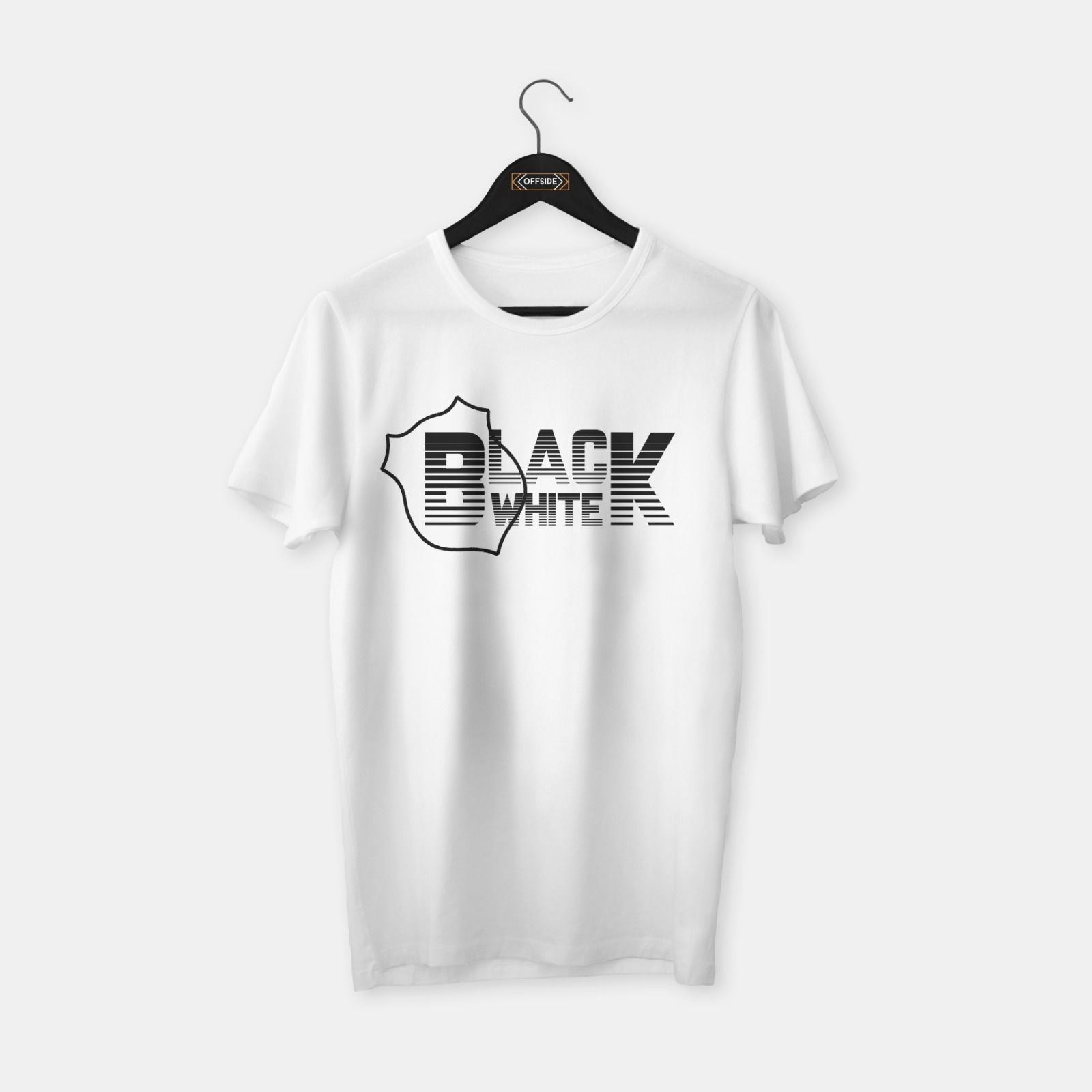 Black White T-shirt Beyaz - XL