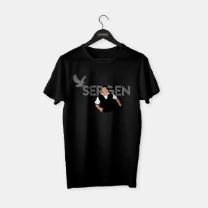 Sergen Illustration T-shirt Siyah - XXL