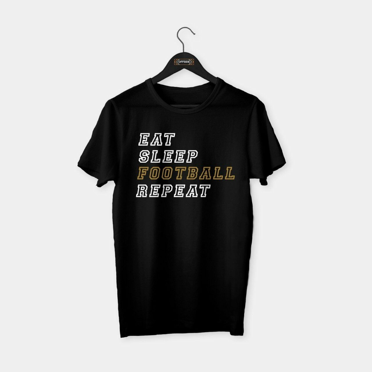 Eat, Sleep, Football T-shirt Siyah - XL